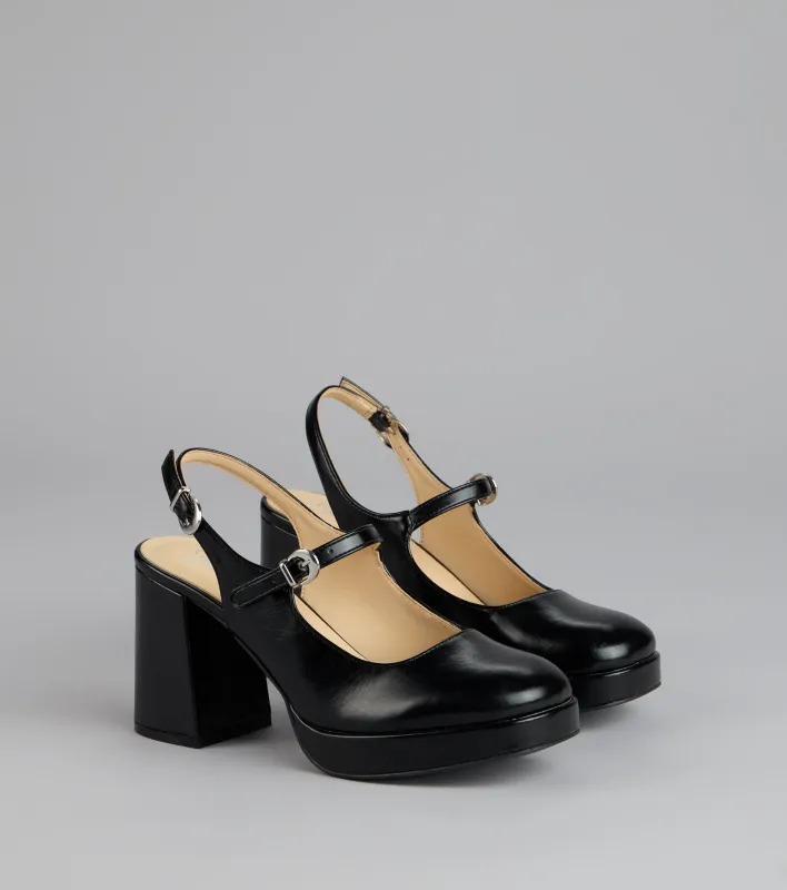 Retro Revival Faux Leather Mary Janes sold by Windsor