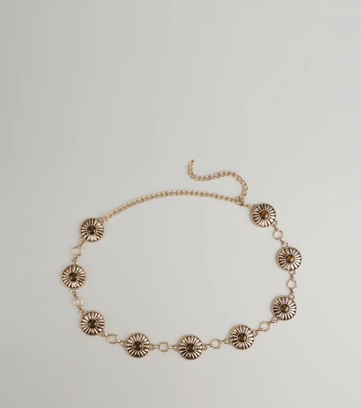 Sundown Radiance Concho Chain Belt sold by Windsor