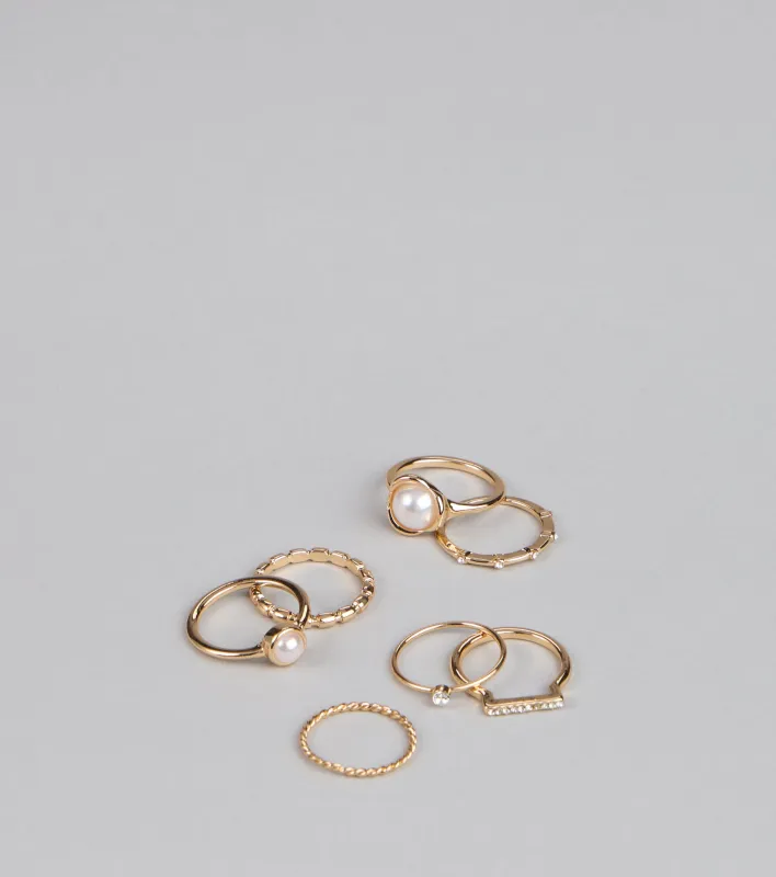 Modern Muse Seven Pack Ring Set sold by Windsor