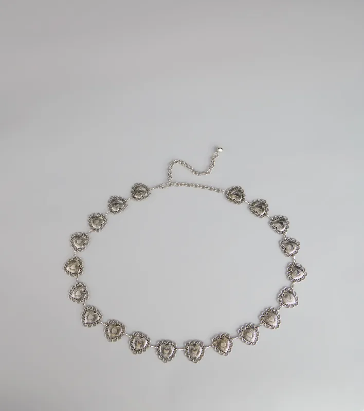 Edgy Charm Heart Chain Belt sold by Windsor