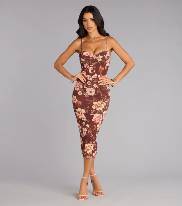 Fall Romance Mesh Midi Dress sold by Windsor