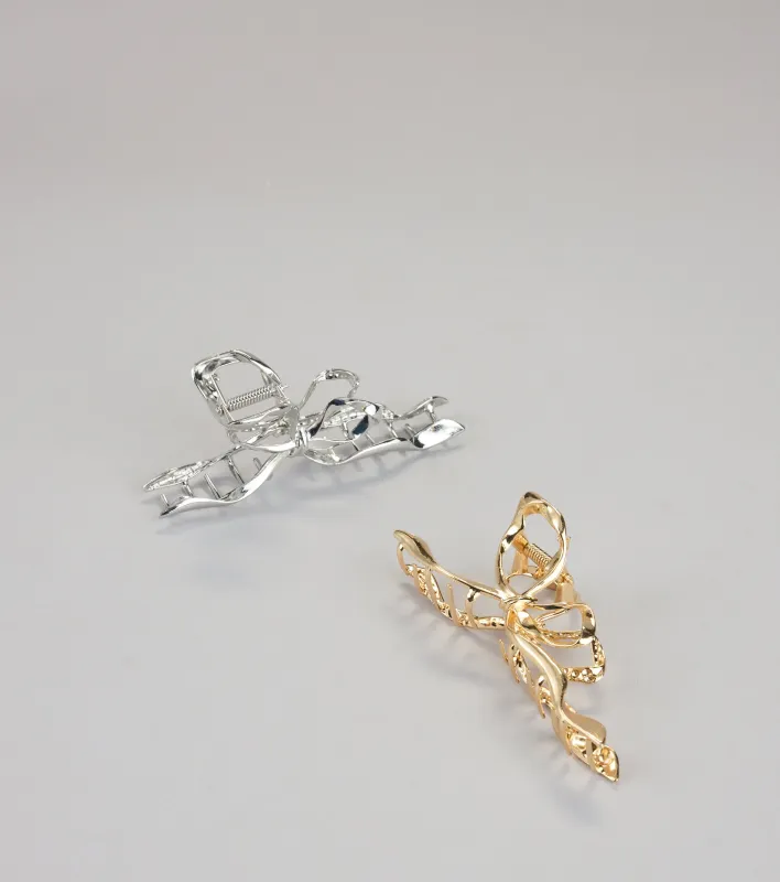 Polished Up Bow Hair Claw Clip Set sold by Windsor