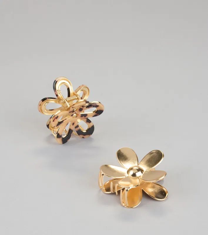 In Bloom Flower Claw Clip Set sold by Windsor