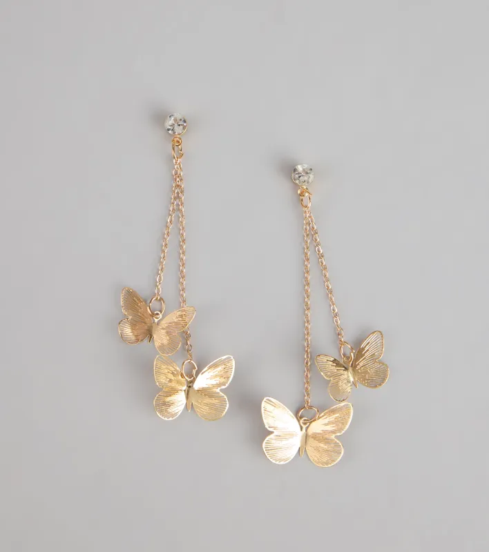 Soft Shine Butterfly Linear Earrings sold by Windsor