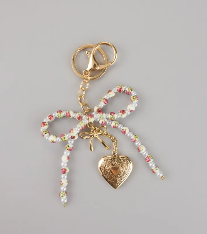 Pretty Things Beaded Heart Keychain sold by Windsor