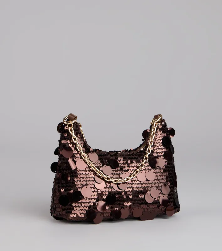Shimmer Hour Sequin Shoulder Bag sold by Windsor
