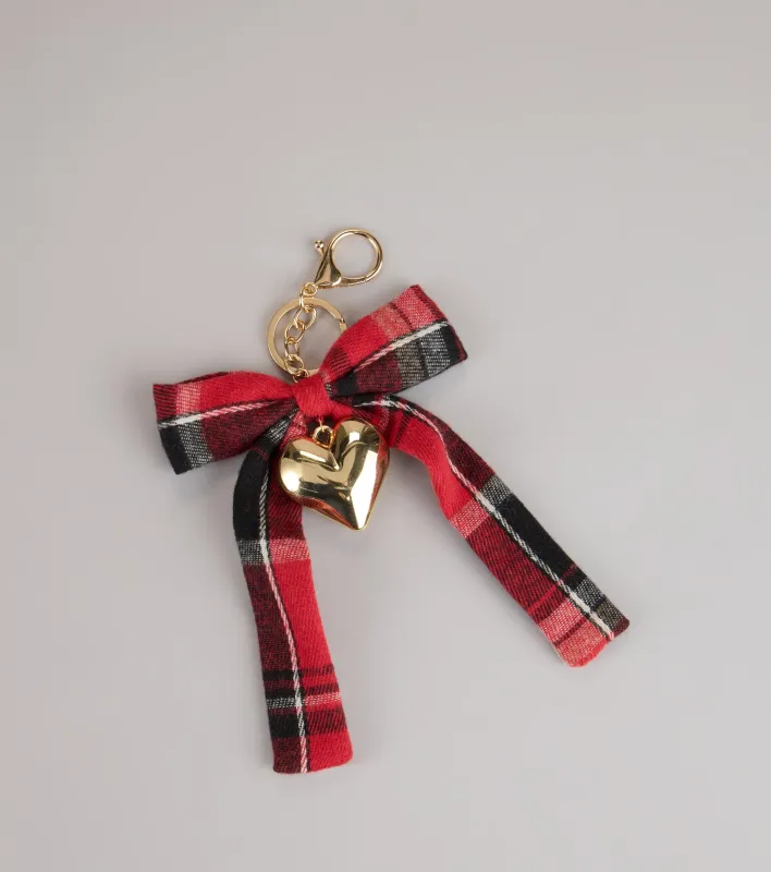 Sweet Intentions Plaid Bow Keychain sold by Windsor