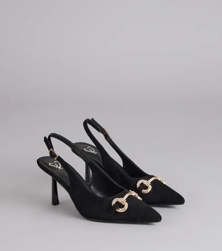 High Society Rhinestone Slingback Heels sold by Windsor