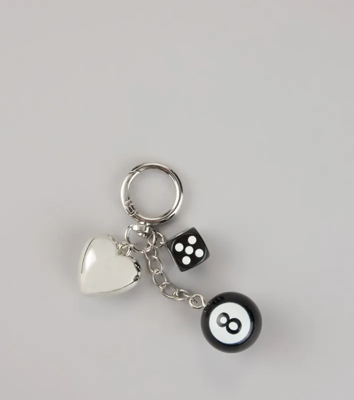 Lucky You 8-Ball And Dice Keychain sold by Windsor