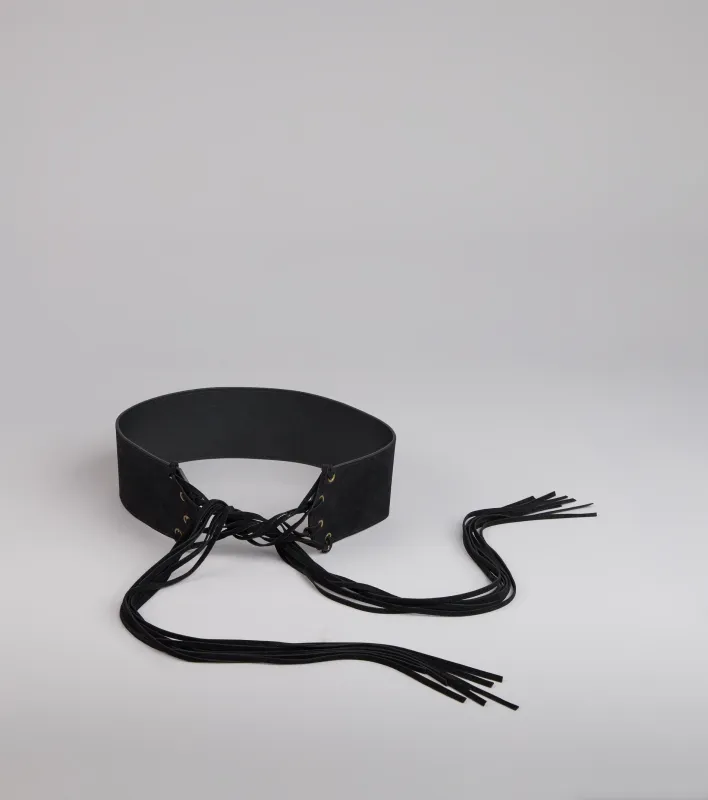 Belt It Babe Faux Suede Tie Belt sold by Windsor