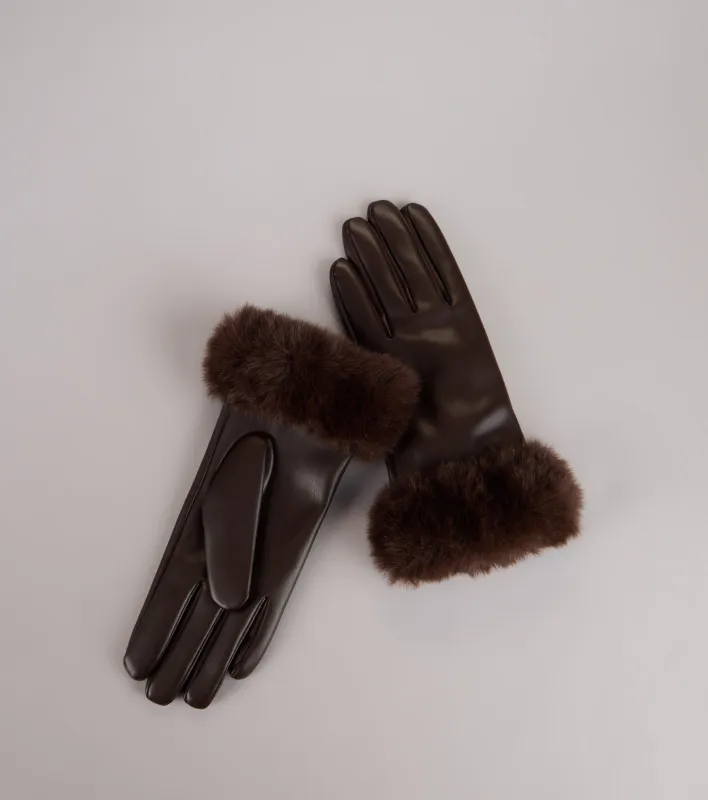 Luxe Intent Faux Fur Gloves sold by Windsor