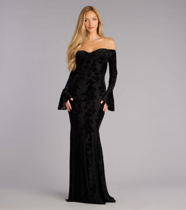 Korey Velvet Off-The-Shoulder Mermaid Formal Dress sold by Windsor
