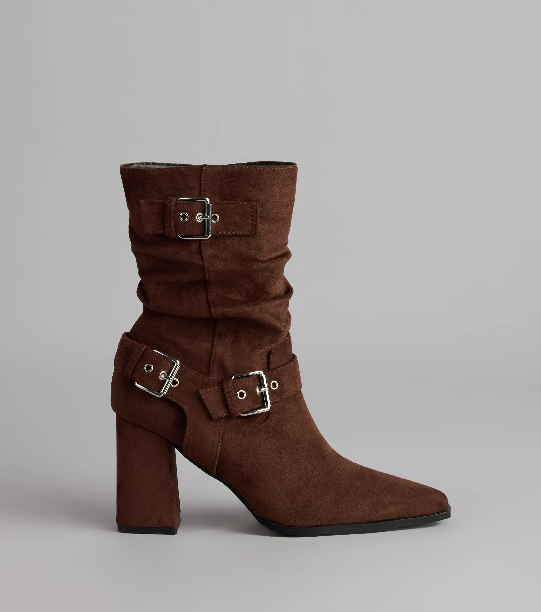 Buckle Up Faux Suede Booties sold by Windsor product image thumbnail 2