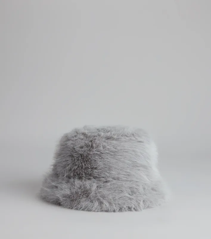 Fuzzy Feelings Faux Fur Bucket Hat sold by Windsor