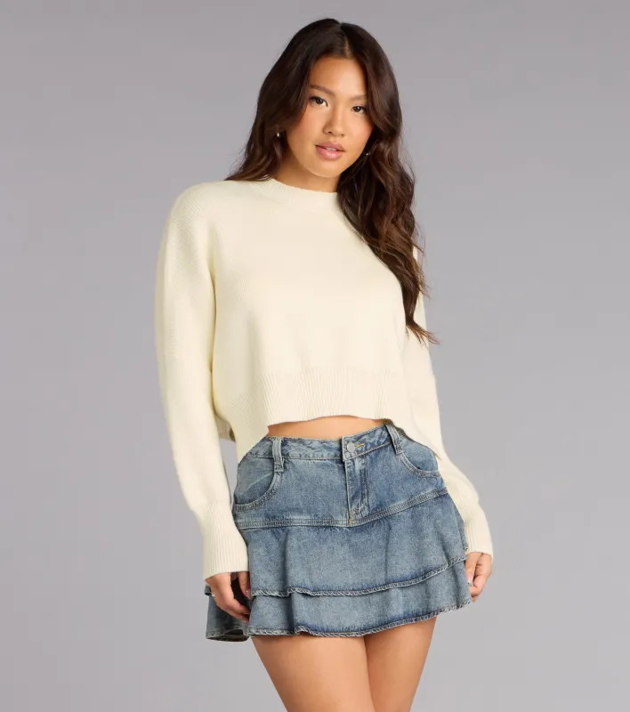 Cozy Edit Crop Sweater sold by Windsor