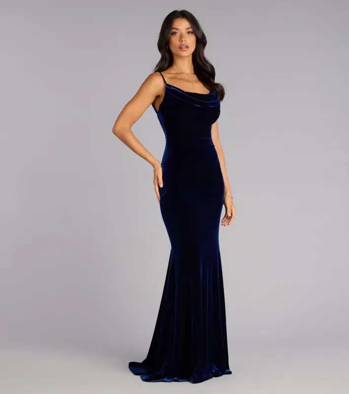 Victoria Velvet Mermaid Formal Dress sold by Windsor