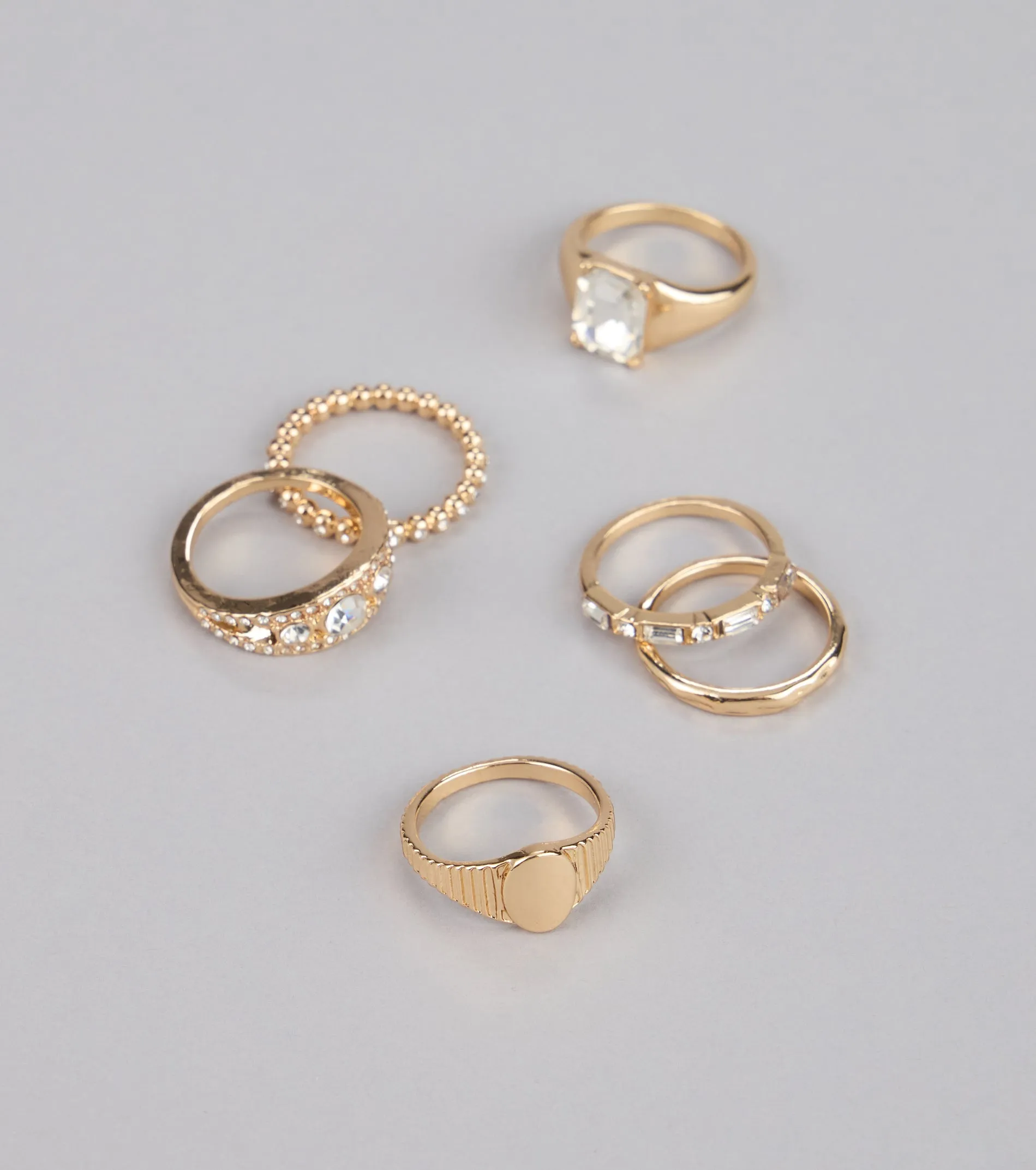 Effortless Shine Rhinestone Ring Set sold by Windsor product image thumbnail 3