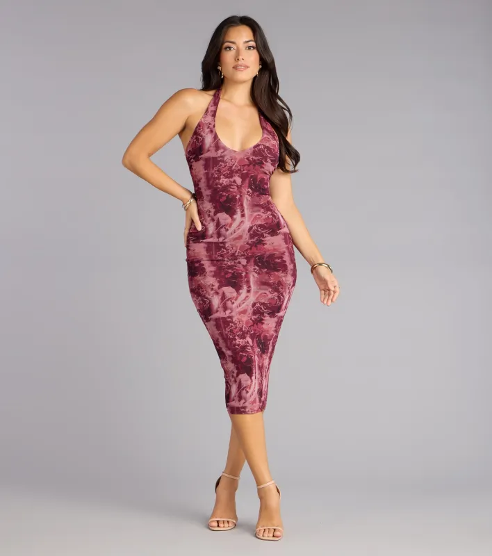 Afterlight Abstract Midi Dress sold by Windsor
