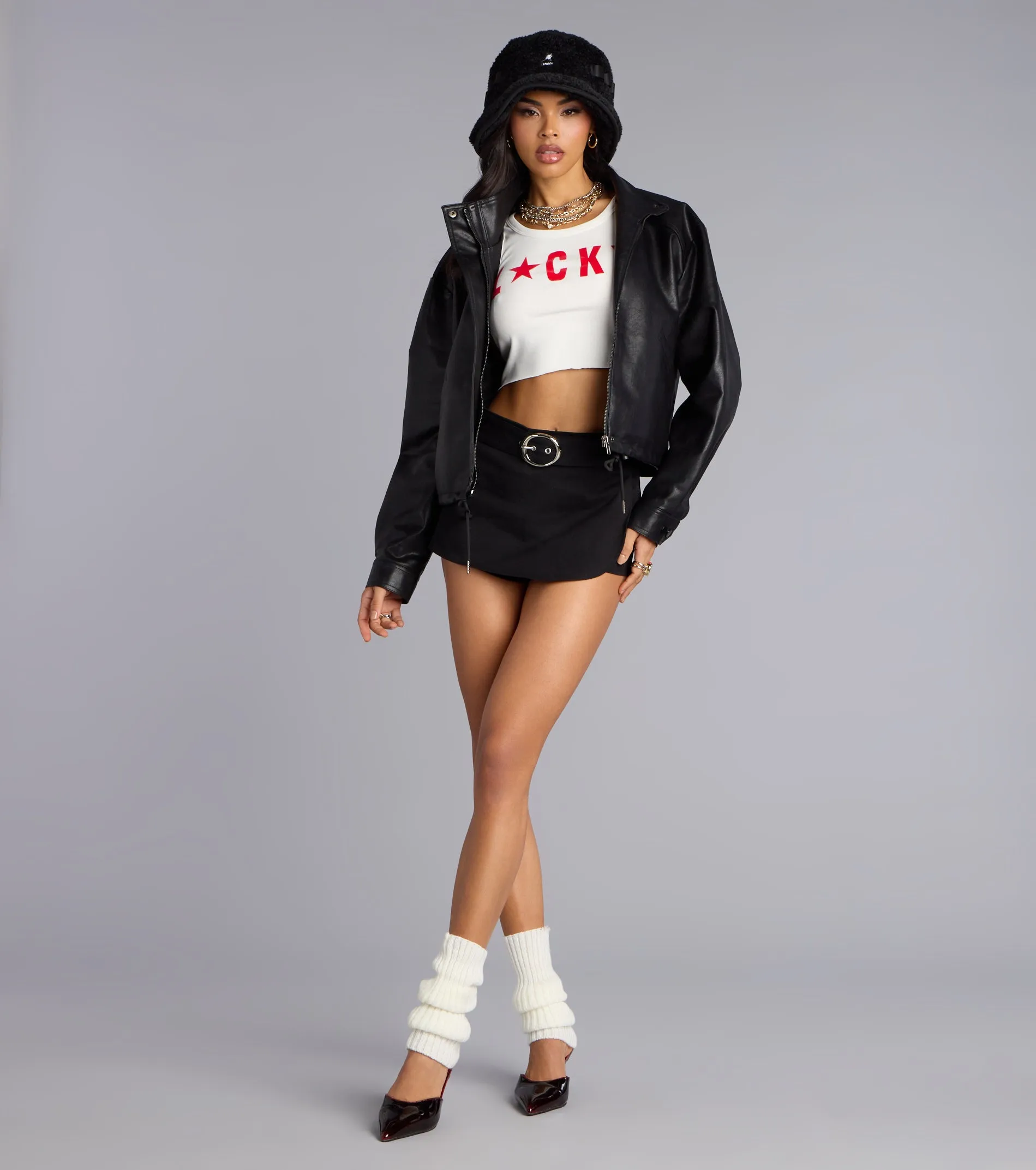 Urban Icon Cropped Bomber Jacket sold by Windsor product image thumbnail 3