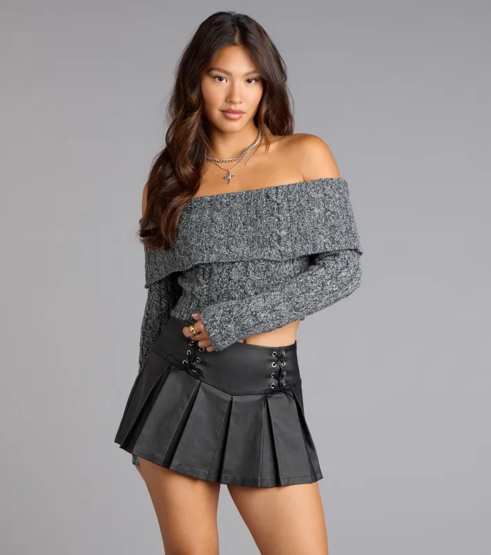 Flirt Factor Off-The-Shoulder Sweater sold by Windsor