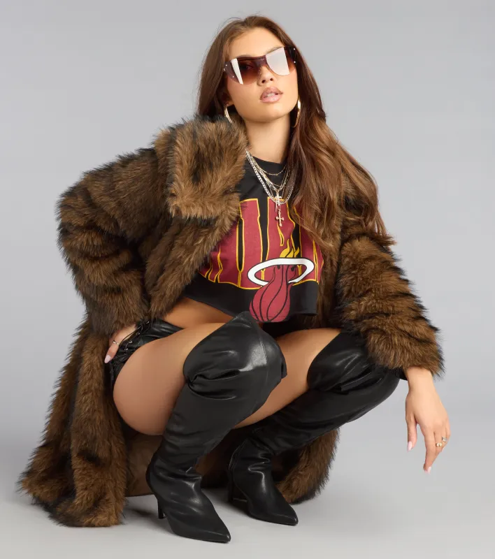 Ultra Game NBA Miami Heat Crop Sweatshirt sold by Windsor