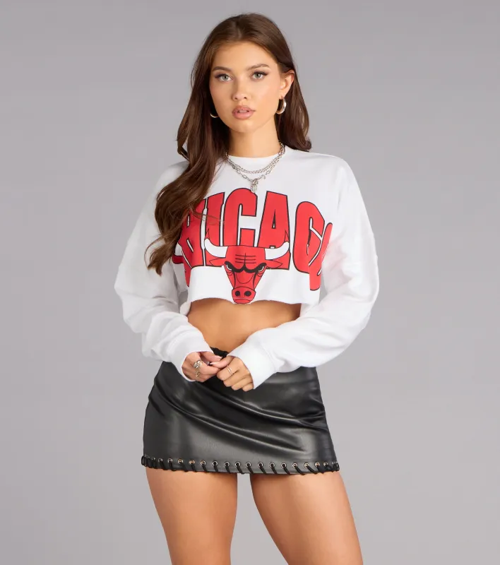 Ultra Game NBA Chicago Bulls Crop Sweatshirt sold by Windsor
