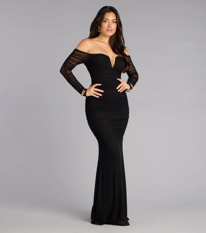 Janelle Mesh Mermaid Formal Dress sold by Windsor
