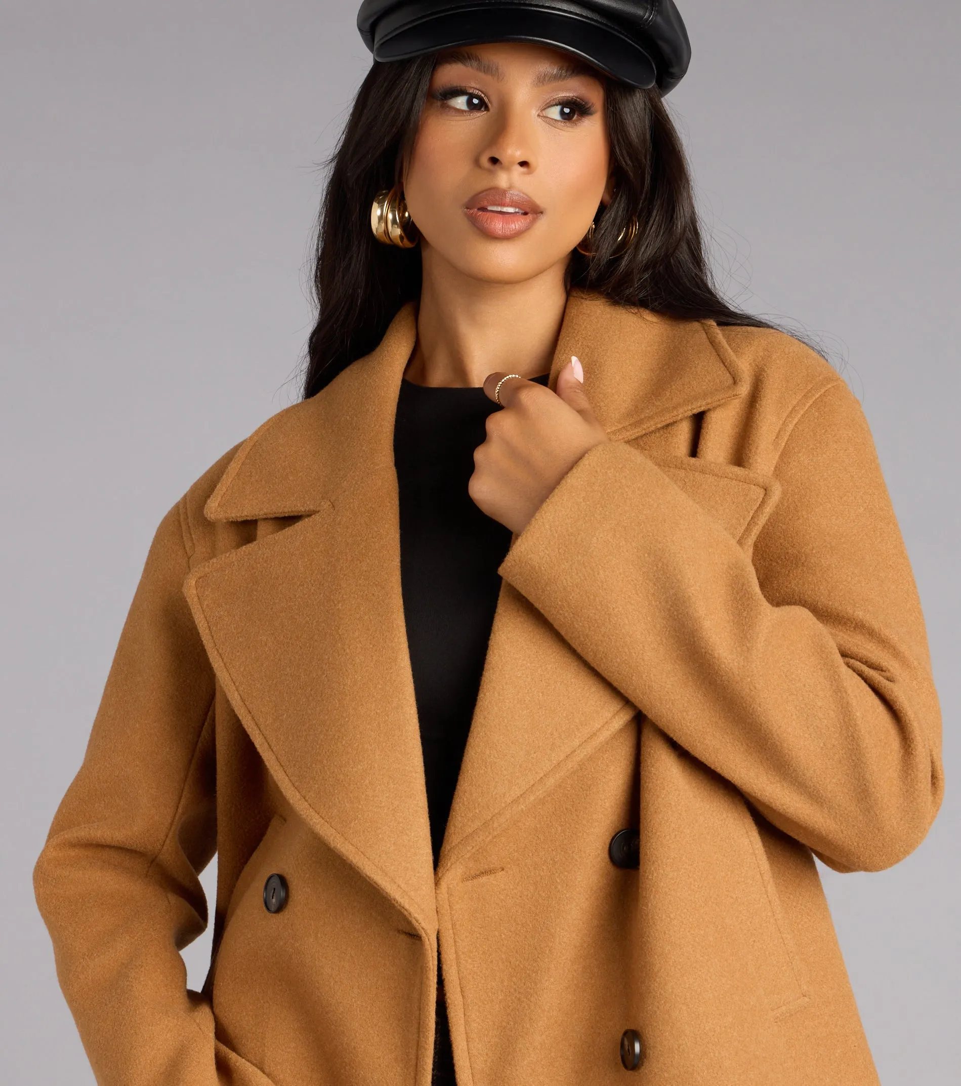 Street Classic Faux Wool Coat sold by Windsor product image thumbnail 4