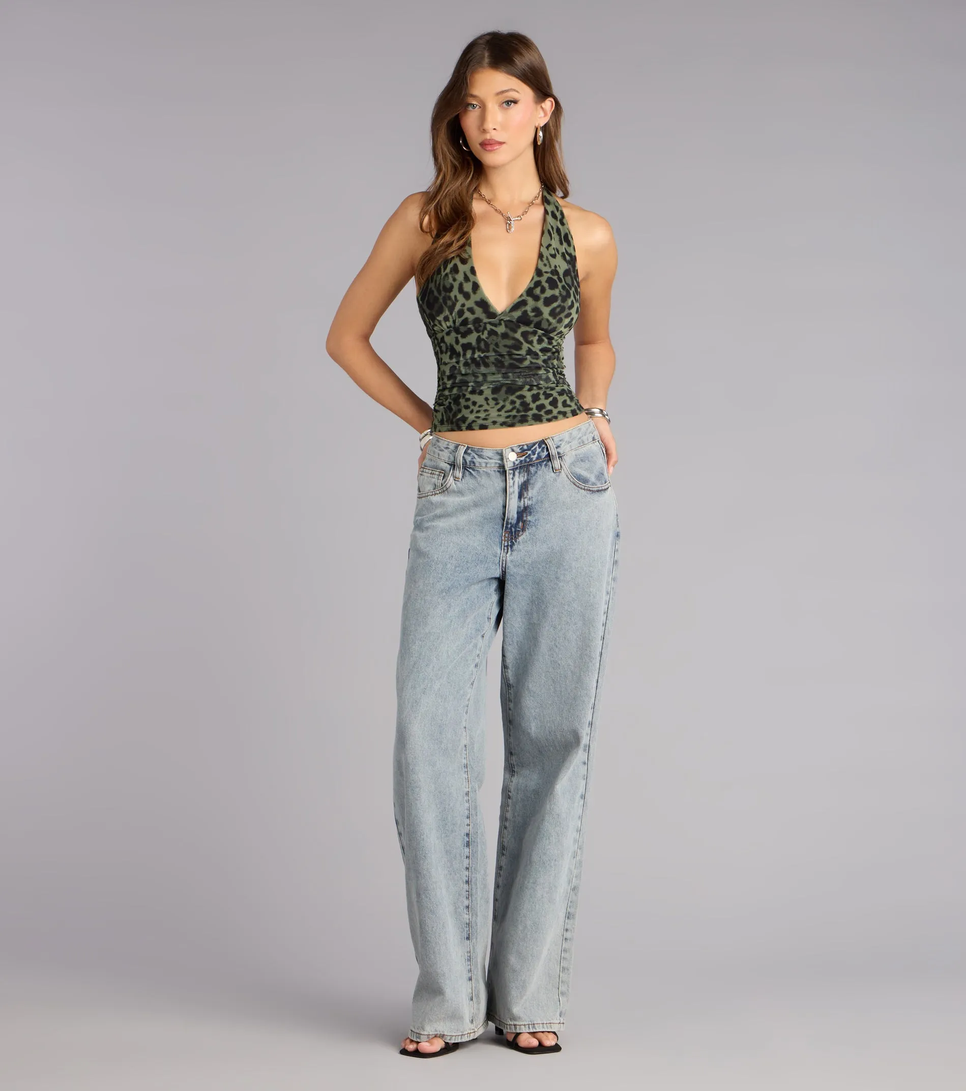 Untamed Mood Leopard Halter Top sold by Windsor product image thumbnail 3