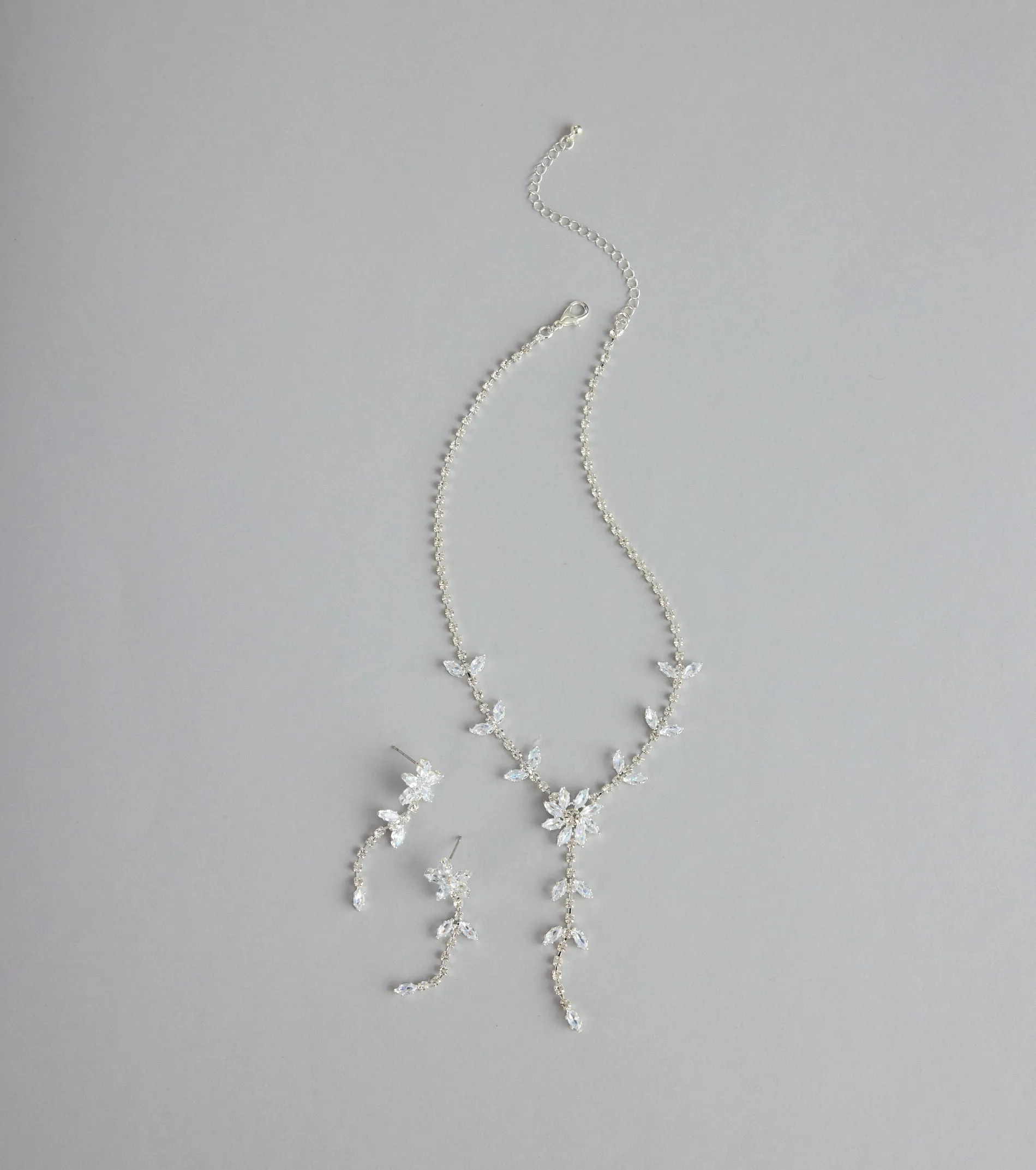 Starlet Bloom Rhinestone Necklace And Earrings Set sold by Windsor