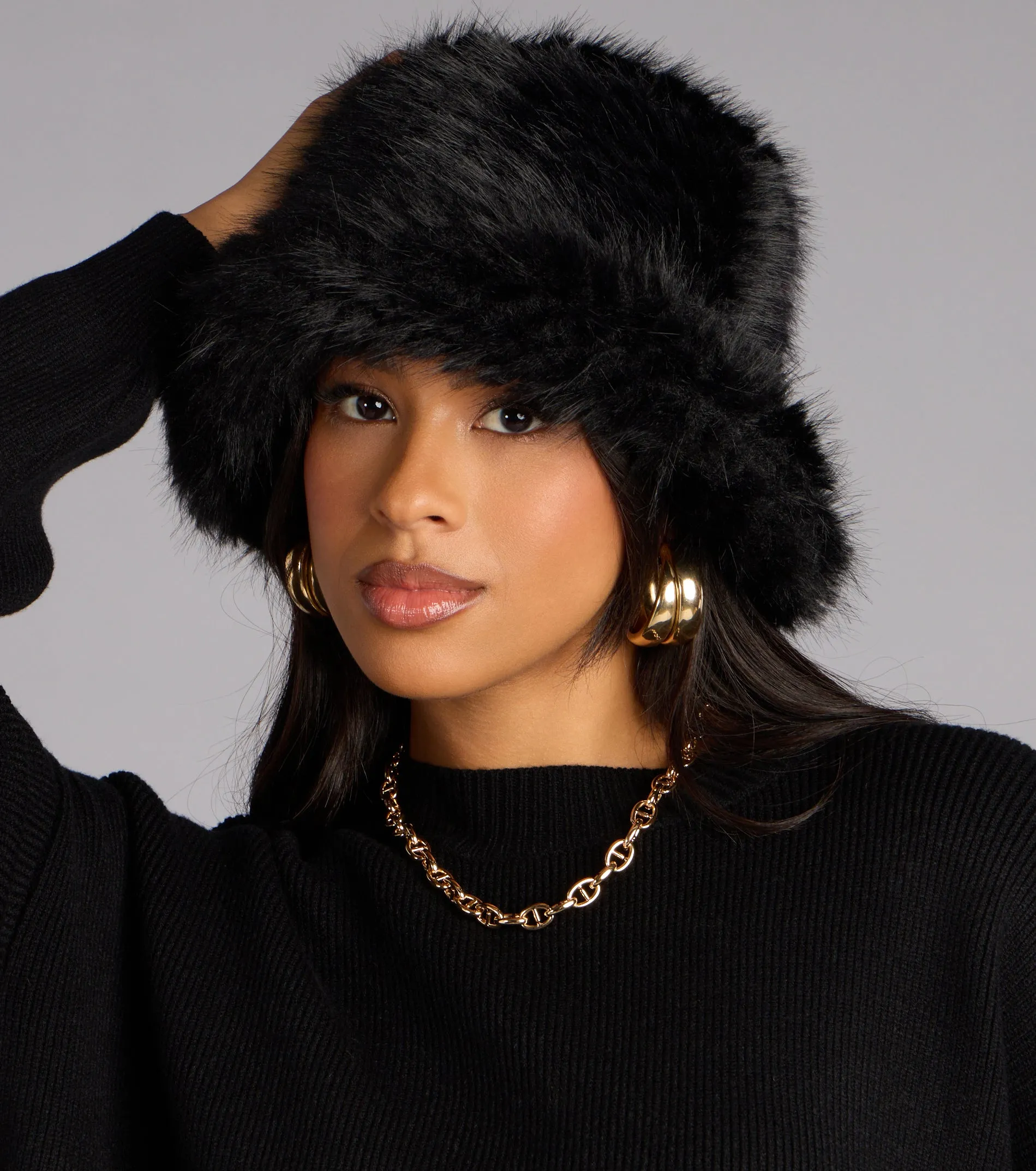 Cold Girl Classic Faux Fur Bucket Hat sold by Windsor product image thumbnail 2