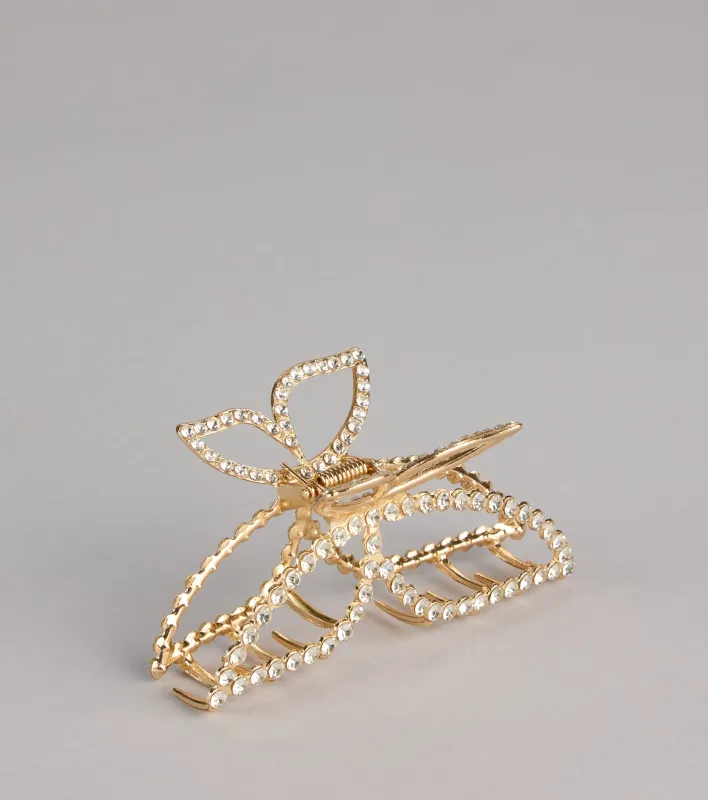Catch The Light Rhinestone Butterfly Claw Clip sold by Windsor