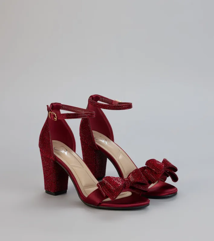 Sweet Stunner Bow Heels sold by Windsor