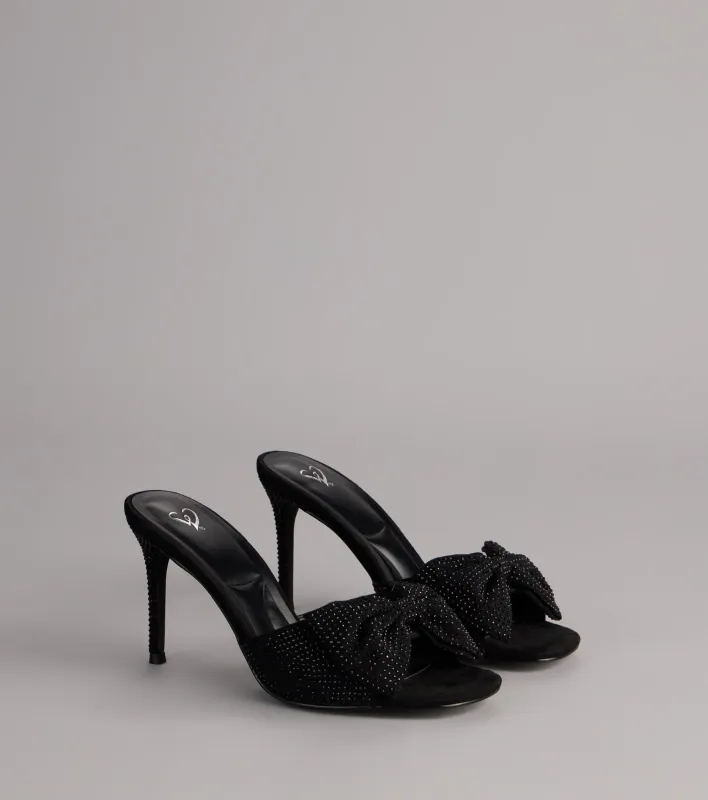 The Night Is Yours Bow Mules sold by Windsor