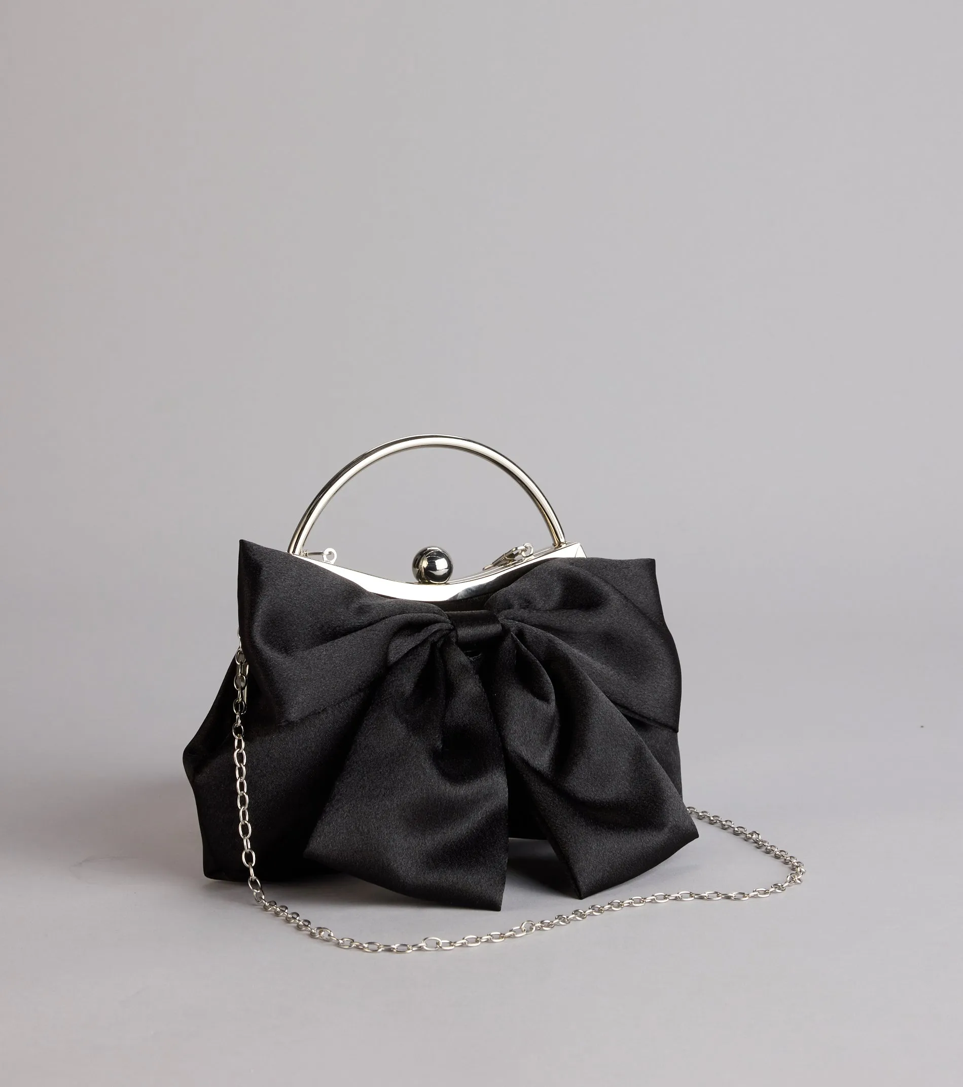 Sweet Luxe Satin Bow Clutch Purse sold by Windsor product image thumbnail 3