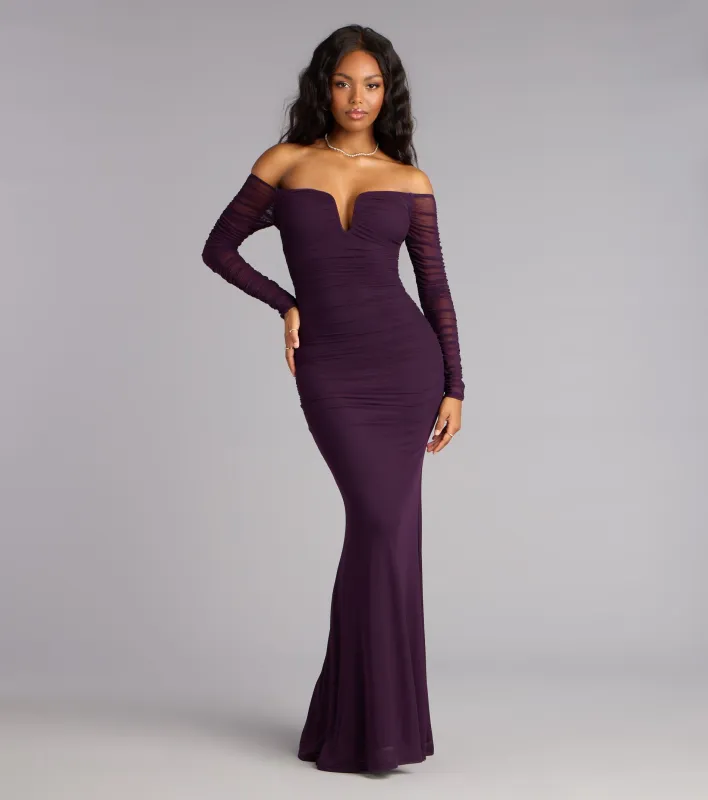 Marla Mesh Off-The-Shoulder Formal Dress sold by Windsor