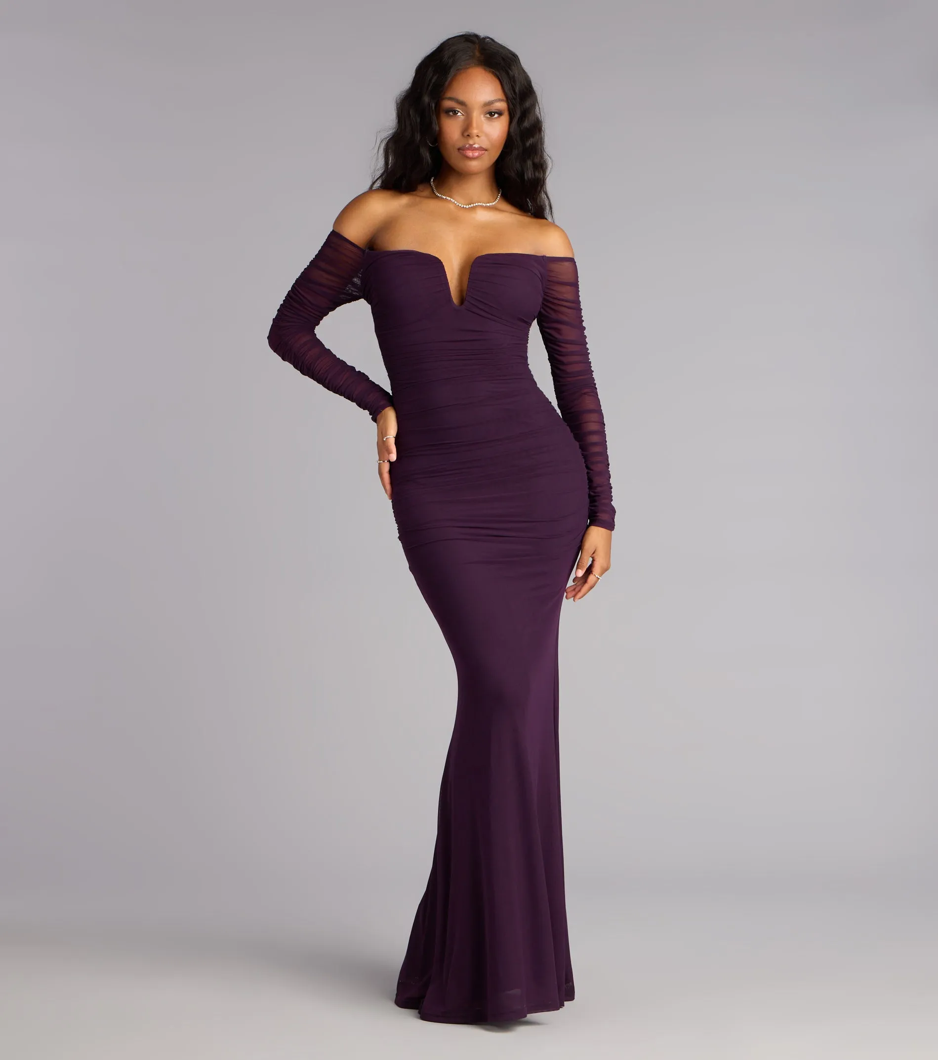 Marla Mesh Off-The-Shoulder Formal Dress sold by Windsor