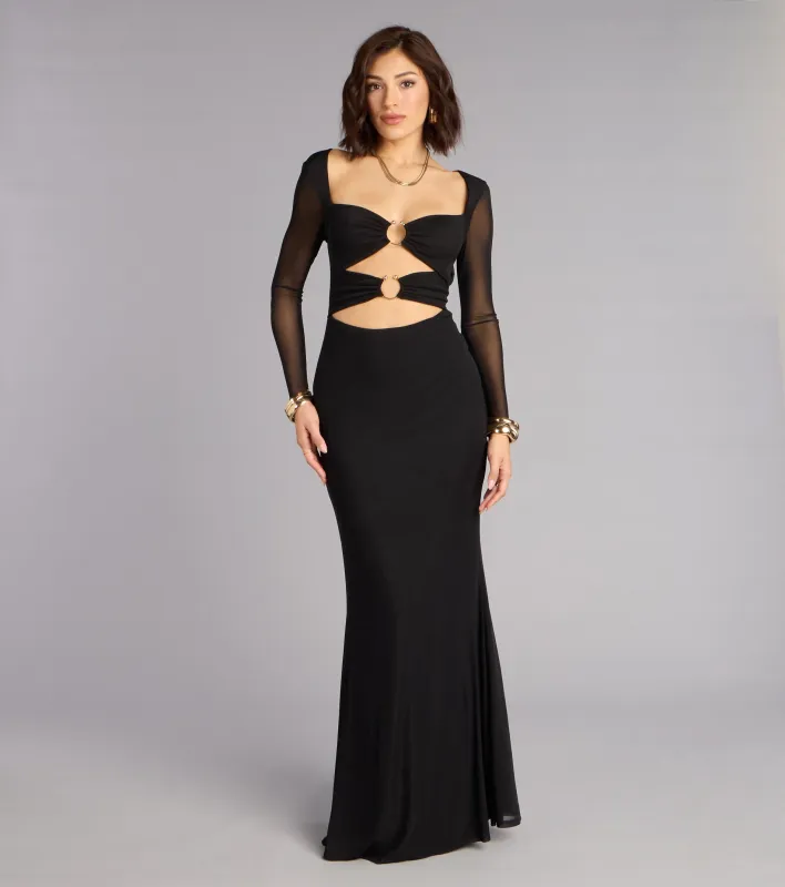 Celeste Mesh Cutout Mermaid Formal Dress sold by Windsor