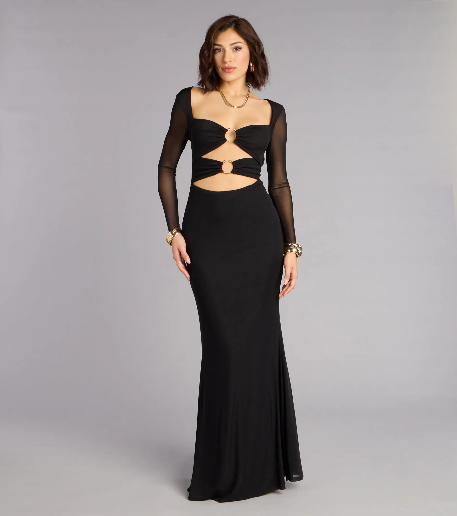 Celeste Mesh Cutout Mermaid Formal Dress sold by Windsor