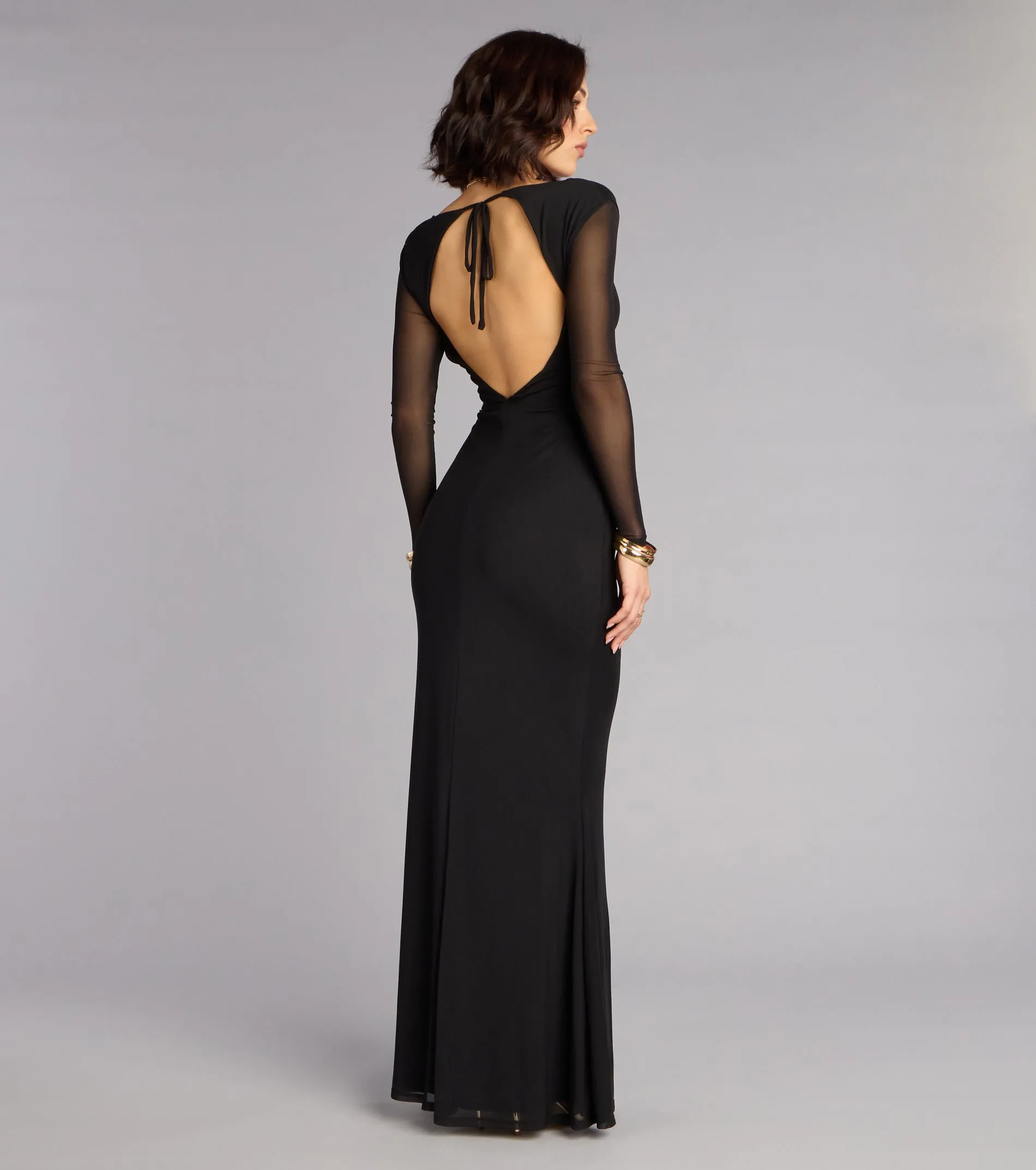 Celeste Mesh Cutout Mermaid Formal Dress sold by Windsor product image thumbnail 2