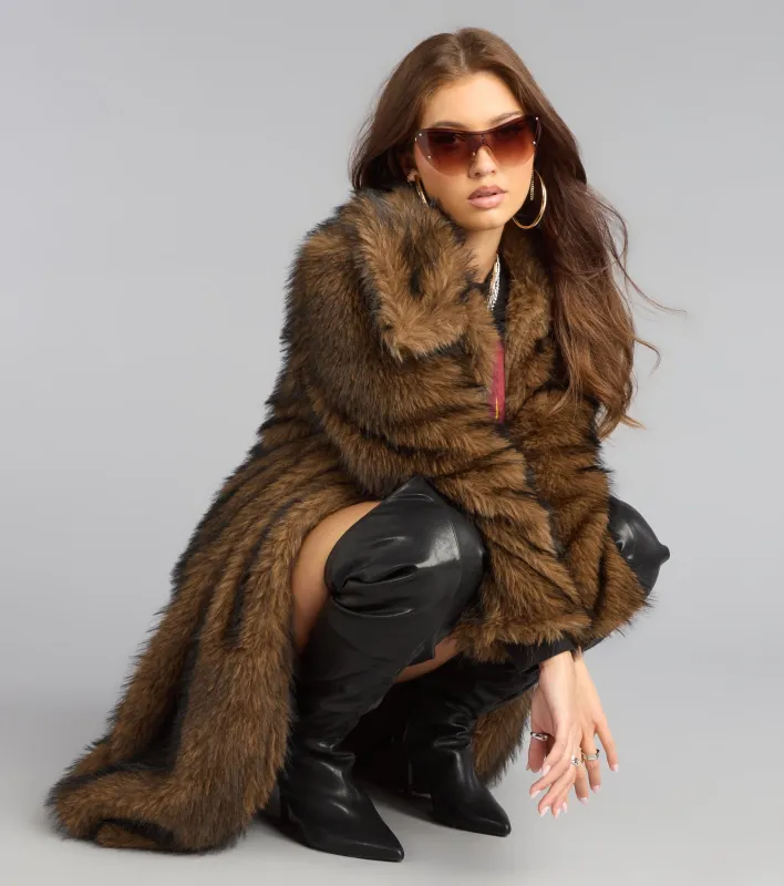 High Standards Long Faux Fur Coat sold by Windsor