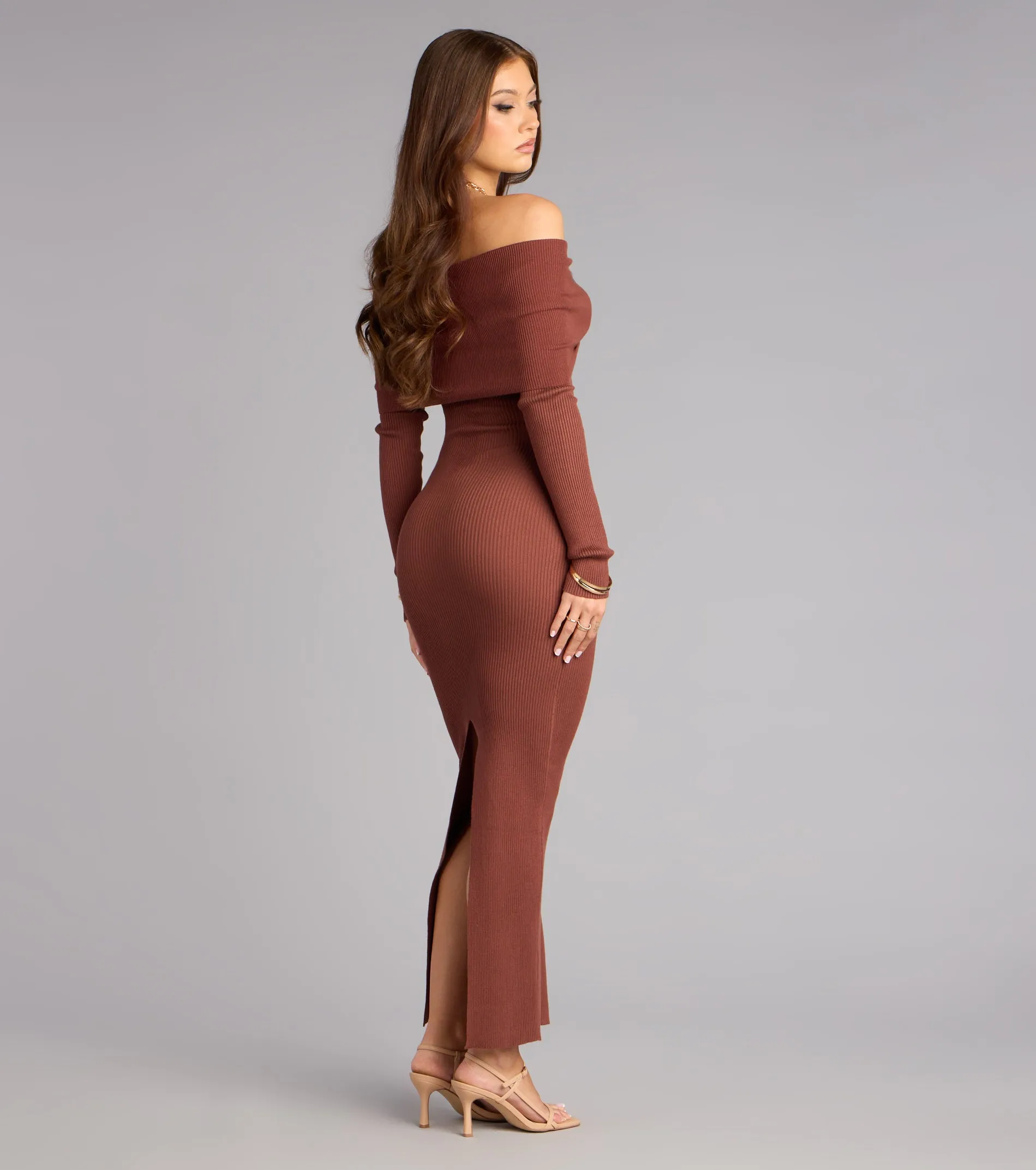 Quiet Luxe Off-The-Shoulder Maxi Dress sold by Windsor product image thumbnail 2