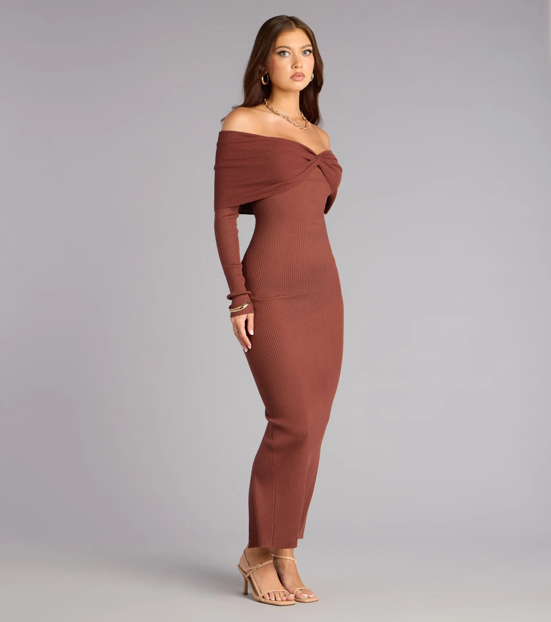 Quiet Luxe Off-The-Shoulder Maxi Dress sold by Windsor product image thumbnail 4