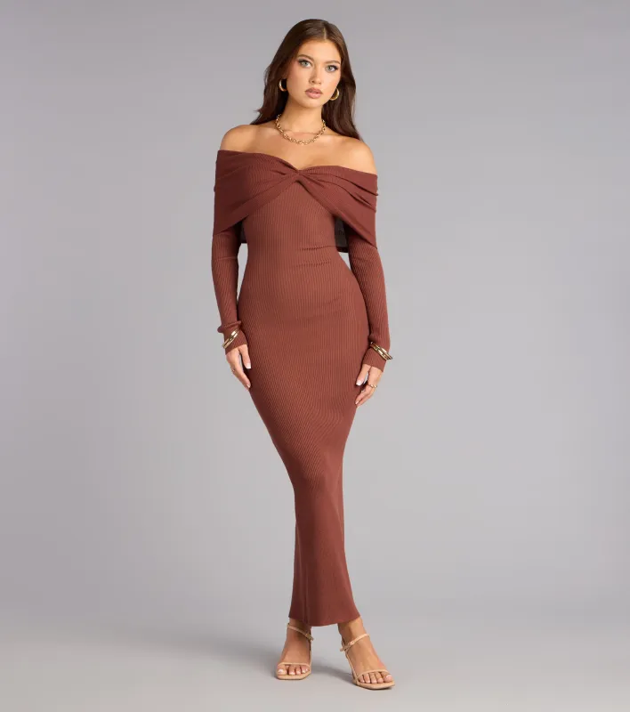 Quiet Luxe Off-The-Shoulder Maxi Dress sold by Windsor