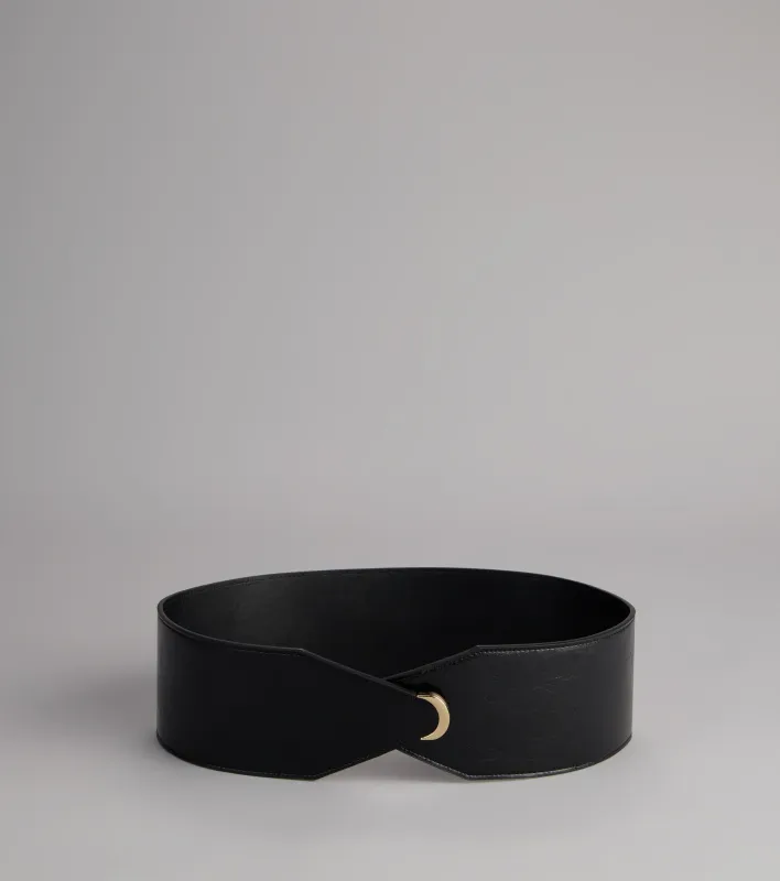 Sleek Finish Faux Leather Stretch Belt sold by Windsor