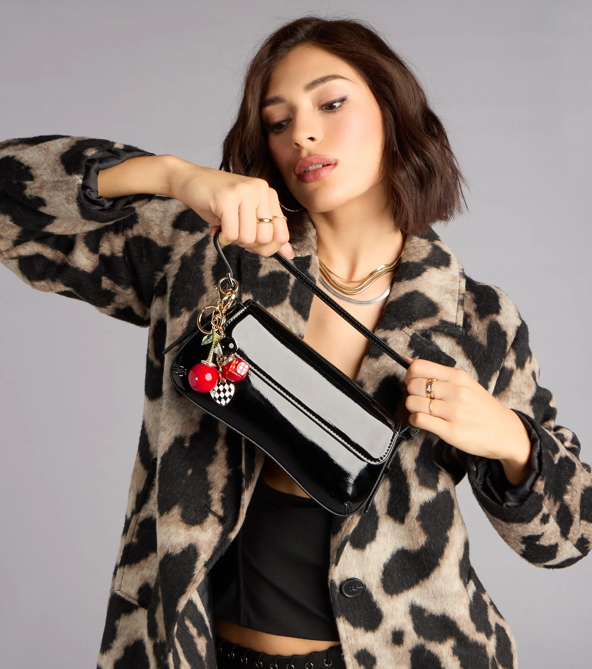 Very Cherry Rhinestone Charm Keychain sold by Windsor product image thumbnail 2