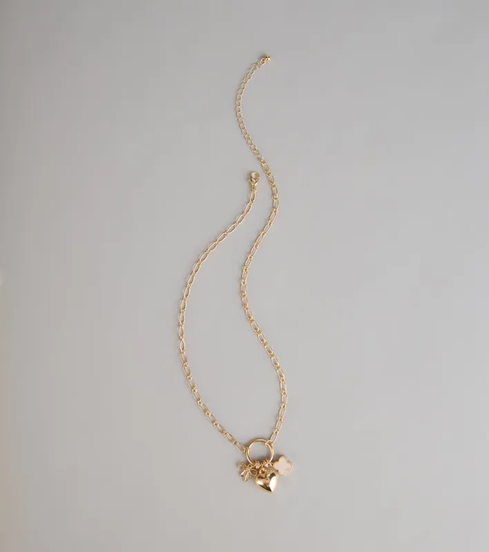 Locked In Heart Charm Necklace sold by Windsor