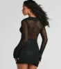 Strolls On The Beach V-Neck Crochet Mini Dress sold by Windsor