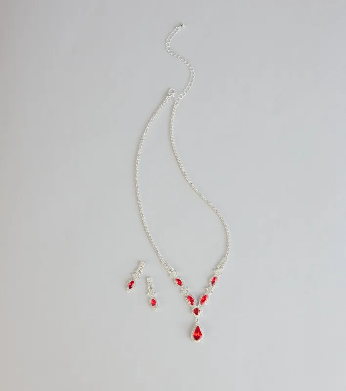 Regal Glow Necklace And Earrings Set sold by Windsor