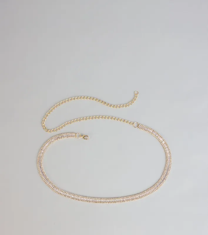 Shimmer Statement Cubic Zirconia Belt sold by Windsor